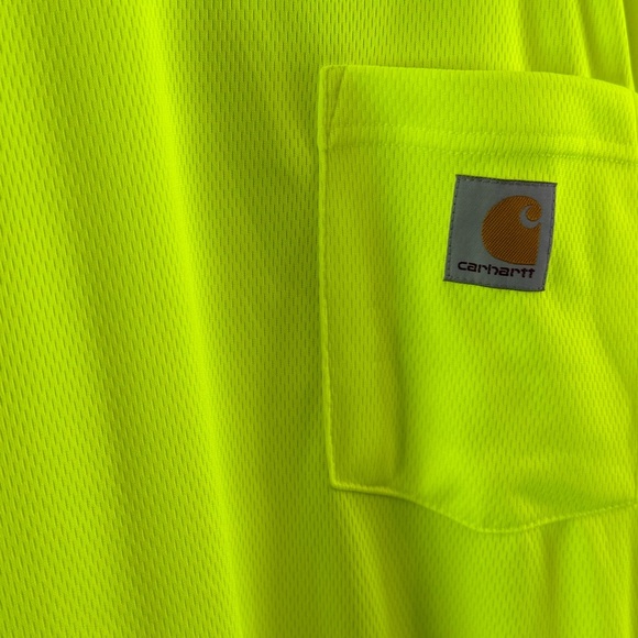 NWT Carhartt relaxed loose fit force men’s long sleeve T-shirt Lime size 3XL - Picture 5 of 7